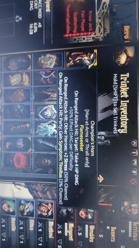 Questions about the madman trinkets. : r/darkestdungeon .